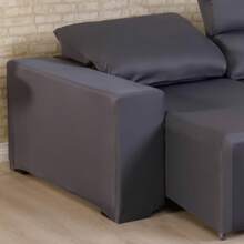 Lira 2-Seater Reclining Sofa Cover Kit With 2 Printed Cushions, Gel Knit Fabric - 灰色 - 查看 4