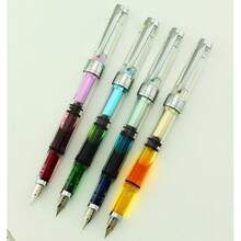 Yongsheng 3008 Piston Fountain Pen  Extra Fine Nib,Transparent SilverTrim 4 Colors Set - 3008SilverTrimEF - 查看 3