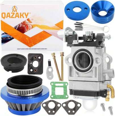 QAZAKY Carburetor For 33cc 40cc 43cc 47cc 49cc 50cc 52cc Dirt Bike Mini Pocket Rocket Kids Bike 2-Stroke Engine Scooter Quad Chopper Moped Go Kart Motorcycle Earthquake BladeZ Moby Cateye Echo Electra
