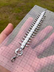 1件时尚朋克摇滚创意独特精致百搭古怪可爱蜈蚣手链，适合男士日常佩戴、节日和派对场合 - 彩色 - 查看 10