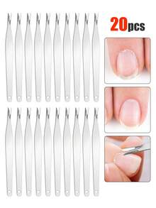 1pc/10pcs/20pcs Stainless Steel Manicure Tools For Nail Technicians. Steel Cuticle Pusher, Cuticle Nipper, Skin Pusher, All-In-One Straight Dead Skin Remover, Callus Remover. Professional Pink Nail Care. - Multicolor - View 8