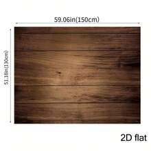 Retro Wooden Wall Background Fabric – Polyester Fiber Photography & Party Decor Fabric – No Electricity Required – Available In Multiple Sizes, Perfect For Festival Party Decor Banners, Suitable For Various Scenarios And Sizes. - Multicolor - View 5