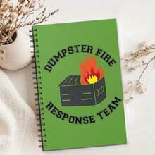 1 Stück lustiges Spiral-Notizbuch "Dumpster Fire", 100 Seiten (50 Blatt), geeignet als Geschenk für Bürokollegen, Geschenk für Notfallhelfer, Büro-Gag-Geschenk, Neujahrgeschenk - A5 - Übersicht 6