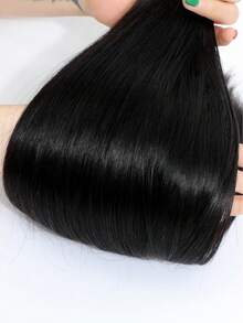 15A 超强双拉真人发束 1 束 18 20 22 24 英寸直发 100% 真人发 未经加工 巴西 Remy 处女发 接发 快速编织 自然黑 女性专用 - SNatural - 查看 5