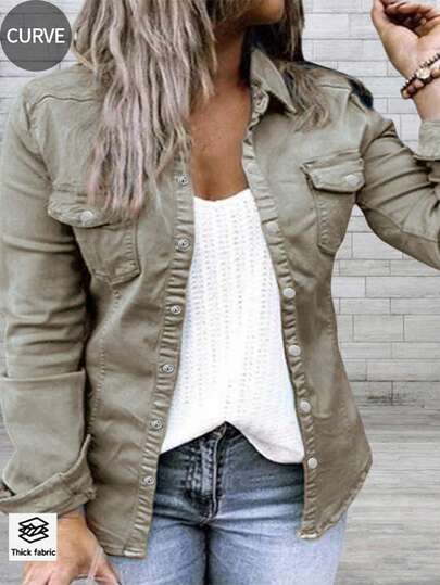 Giacca di jeans vintage grigia oversize da donna - Capo di moda versatile per uso quotidiano casual in primavera