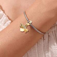 1 mặt dây chuyền hình đom đóm bằng bạc sterling 925 sáng bóng, thích hợp để làm vòng tay, lắc tay, trang sức DIY và trang phục hàng ngày cho nữ, một phụ kiện lý tưởng cho các cô gái. - Đom đóm lấp lánh - Xem 6