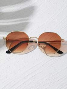 1-5pairs Women Metal Geometric Delicate New Elegant Living Fashion Glasses Combination For Driving Outdoor Casual Activities Tropical Beach Vacay Street-Photography Musical Festival Accessories - Multicolor - View 14