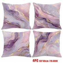 MEMNUN 4入夢幻淺紫色大理石印花圖案抱枕套 [不含枕芯], 40*40cm/45*45cm/50*50cm, [單面印花] 聚酯纖維靠墊套 房間裝飾, 家居裝飾, 臥室裝飾, 沙發、床、客廳、臥室、汽車、辦公室、飯店裝飾之房間佈置用品, 全季節適用, 送給家人和朋友的完美禮物 - 彩色 - 查看 15