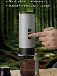 Portable Espresso Coffee Maker With Self-Heating Function, Can Make Hot And Cold Drinks, LED Display, Compatible With Coffee Powder And Capsules, Built-In 2600*3mAh Rechargeable Lithium Battery, Suitable For Travel, Outdoor Activities And RV Use - Portable Coffee Machine - View 10