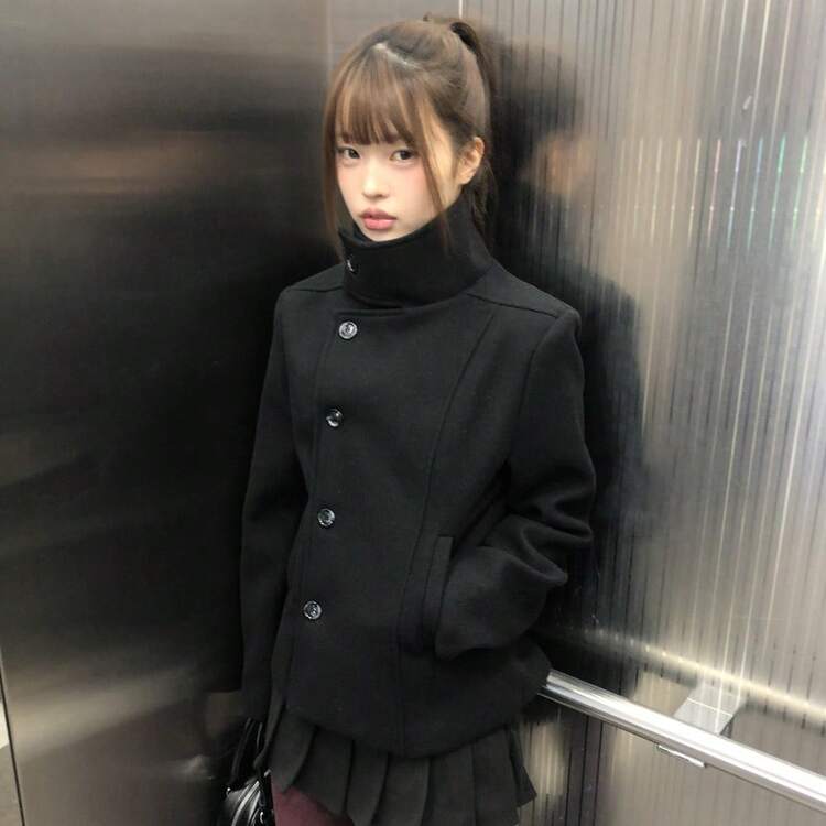 Women Coats - 黑色 - 查看 4