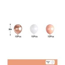 134 Stücke Rose Gold Ballon Girlande Bogen Set, 18/10/5 Zoll mehrfarbige Metallic Rose Gold und Weiße Ballons & Konfetti Ballons für Bridal-Shower, Rentnerpartys, Hochzeitshintergrund, Babypartys - Verschiedenfarbig - Übersicht 9