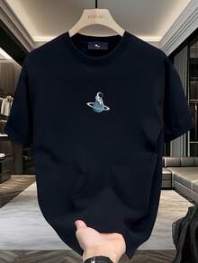Men's Thick T-Shirt - 黑色 - 查看 2