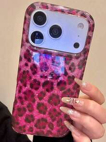 Ốp lưng điện thoại sang trọng họa tiết da báo đính sequin, tương thích với iPhone 17 Pro Max, 17 Pro, 17, 16 Pro Max, 16 Pro, 16, 15 Pro Max, 15 Pro Max, 15 Pro, 15 Pro Max, 14 Pro, 13 Pro Max, 13 Pro, 12 Pro Max, 12 Pro, 11, ốp lưng chống sốc phong cách mùa thu cổ điển - Họa tiết da báo lấp lánh - Xem 2