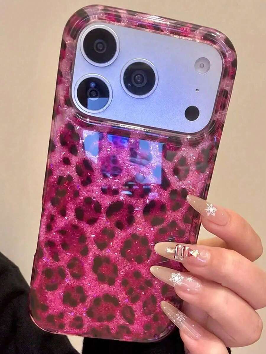 Ốp lưng điện thoại sang trọng họa tiết da báo đính sequin, tương thích với iPhone 17 Pro Max, 17 Pro, 17, 16 Pro Max, 16 Pro, 16, 15 Pro Max, 15 Pro Max, 15 Pro, 15 Pro Max, 14 Pro, 13 Pro Max, 13 Pro, 12 Pro Max, 12 Pro, 11, ốp lưng chống sốc phong cách mùa thu cổ điển
