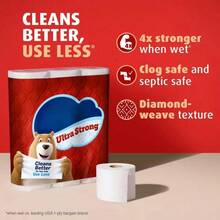 Charmin Ultra Strong Septic-Toilet Paper Cleaning Supplies- Non-Lotion Face Paper, Gentle On Sensitive Skin, Cushiony Thickness, Car Cup Holder Fit, Office Desk Essentials, Makeup Blotting, Cold And Flu Relief, Runny Nose Care, Scent Free, Absorbent Wipes, Small Square Box, Nightstand, Bathroom Vanity, Durable 2-Ply, Daily Use, White,Kitchen Accessories,Toilet Paper,Cleaning,Bathroom,Kitchen,Paper Towels,Bathroom,Household Items,Skin Care,Kitchen Essentials,Sheen - 白色 - 查看 3