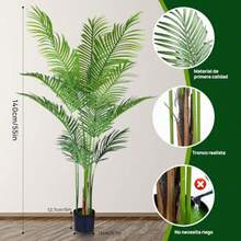 CYPN140cm Palmera Artificial 12 TroncosÁrbol de imitación con Maceta Negra - Planta Tropical de imitación en Maceta - Planta Artificial de Seda para decoración de salón Oficina InteriorFashion - 224237832 - Ver 3
