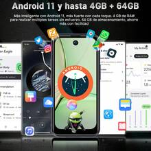 Teléfono Android 14.0 octa-core dual sim, 8GB RAM+128GB ROM, 6.56 pulgadas, batería 6500mAh, smartphone 32MP con cámara dual. - Azul Marino - Ver 4