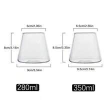 1pc Minimalist Latte Coffee Glass Cup, Milk Cup, Home Water Drinking Cup, Summer Cold Drink Cup - Clear - View 2