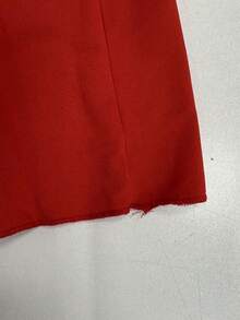 Vestito midi con maniche corte, fit ampio e bordo a strati che slancia la figura, abiti estivi di moda per donne - Bordò - Visualizzare 3