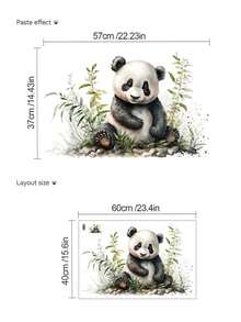 1pc/3pcs Removable PVC Wall Stickers, Cartoon Cat, Giraffe, Panda Climbing Tree, Decor For Kids Room, Nursery, Suitable For Bedroom, Living Room, Study, Dining Room, Bathroom, Home Wall Decoration - Multicolor - View 9