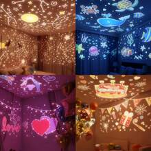 Children's Night Light Starry Sky Night Light Projector  Bedside Lamp And Nursery Lamp, Birthday Gift For Boys And Girls Lightprojector - 夜晚 - 查看 2