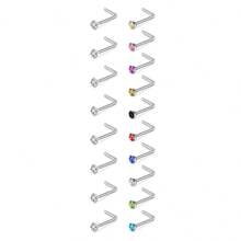 鼻钉：8 件装 20G 金/银 316L 医用级不锈钢鼻钉，低过敏性螺旋式鼻钉，男女通用，镶嵌透明立方氧化锆