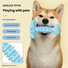 1pc Dog Chew Toy - Interactive Dental Stick, Suitable For Small To Large Dogs, Made Of Thermoplastic Rubber, Promotes Dental Health, Freshens Breath, And Aids Teeth Development. Dog Chew Toy, Dog Dental Care, Chew Toy, Dog Toy - Random Color - View 1