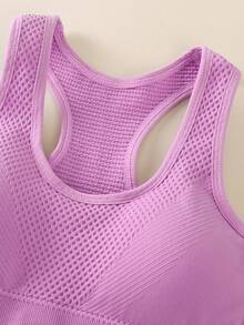 4 PCS  Casual Sports Bras For Women, Criss Cross Back Design Fitness Yoga Running Crop Tops - 彩色 - 查看 8