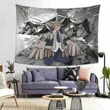 Tamsy Gachiakuta Tapestry, Black Outdoor Party And Travel Decor |   Music Theme Decor |   Durable Outdoor Fabric, Music Room Decor - 1PC - 查看 7