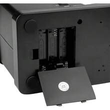 Acuario Recargable por USB con Luz LED, Pantalla LCD para Hora, Fecha, Temperatura, Soporte para Bolígrafo, Decoración para Sala de Estar, Dormitorio, Oficina (Negro) - Negro - Ver 9