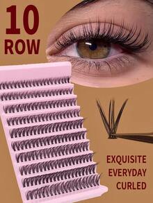 8-16mm D Type Curl DIY 200 Pieces False Eyelashes, 30D Fluffy And Thick Single False Eyelashes, Imitation Mink Eyelashes, Reusable Eyelash Clusters, Eyelash Clusters, Single False Eyelashes, Eyelashes, False Eyelashes