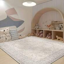 1Pc Large Modern Area Rugs For Living Room, Soft  Boho Washable Indoor Carpet, Low Pile Lightweight Large Print For Bedroom, Dining Room, Playroom, Office, Pink, Low Pile Carpet - 樣式 2 - 查看 4