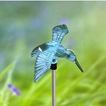 Lámpara solar para jardín, patio, césped, camino, flores, decoración de cama, figurita, colibrí con iluminación de paisajismo y cambio de color - Varios colores - Ver 2