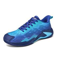 Men & Women Badminton Shoes, Carbon Board + Air Cushion Rubber Sole, Ultra-Light, Breathable, Anti-Slip, Wear-Resistant, Professional Badminton Match & Training Shoes - Teal Blue - View 8