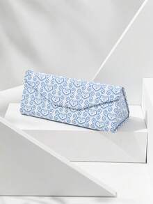 1pc Foldable Case, Casual Polyester Eyeglasses Box, Unisex Portable Design - Multicolor - View 6