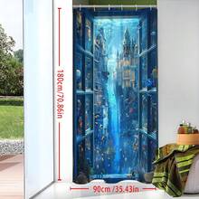 Tenda da doccia e tappetino da bagno con motivo foresta strega e luna, decorazione da bagno in stile strega, bagno pastorale scuro, decorazione da bagno gotica e rustica, decorazione per la casa da strega - Multicolore - Visualizzare 4