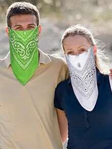 1pc Unisex Sunscreen Face Mask, 55*55cm Fashionable & Multifunctional Colorful Paisley Pattern Scarf, Suitable For Outdoor Activities, Cycling, Camping, Fitness, Women Accessories (Color Sent Randomly) - Multicolor - View 6