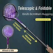 多功能二合一灭蚊灯，角度可伸缩，USB充电，1200mAh电池 - 彩色 - 查看 3