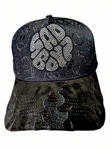 Gorra dandy Hats sad boyz junior h Negro Ajustable Liso - Negro - Ver 6