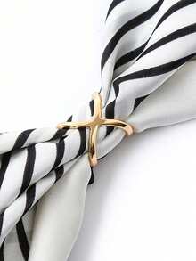 10/8/5/3/1pc Gold Plated Hollow Cross Scarf Clips, Versatile Scarf, Shawl, Neckerchief Accessories - Gold - View 2