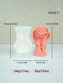 浪漫情人节情侣玫瑰誓言手牵手蜡烛硅胶模具 - 玫瑰矽膠模具 - 查看 8