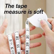 60-Inch 3D Body Measuring Tape For Fitness, Self-Retracting Body Measurement Tool For Waist, Hips, Bust And Arms, White
