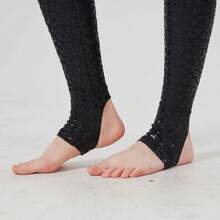 钢管舞裤，防滑空中舞蹈粘性紧身裤，硅胶耐磨打底裤，夜店舞蹈服 - 黑色 - 查看 5