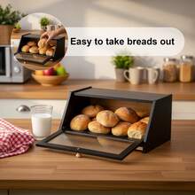 Functional And Stylish Storage Solution – Combines Practicality With Classic Aesthetic, Great For Organizing In Kitchens, Pantries, Or Dining Areas - 黑色1層 - 查看 5