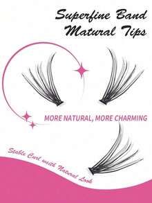 Exquisite European And American Personalized False Eyelashes, Thick Segmented Grafting Eyelashes, Naturally Reusable, Suitable For Daily Lazy People To Wear, Weddings, Dates, Parties, Festivals - màu đen - Xem 3