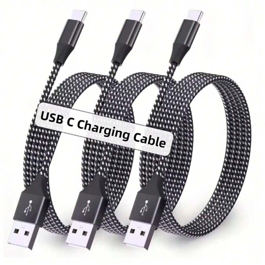 USB A To USB C Cable Fast Charging Type C Charging Cable Suitable For IPhone 16 15 Pro Max Plus For Samsung Galaxy S24 - Black-1M - View 1