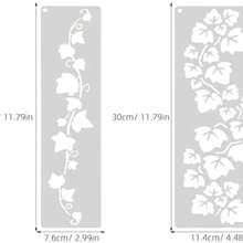 Juego de 12 Plantillas Reutilizables para Pintar, Diseño de Flores y Enredaderas, Plástico PET Lavable, Ideal para Decoración de Paredes, Manualidades y Proyectos DIY - como se muestra en la figura - Ver 6