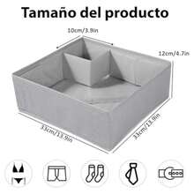 CYPN2 Piezas Organizador de Cajones para Ropa Interior Calcetines Brasier Organizador de Armario con Metralla Redimensionable GrisFadhion - 219706252 - Ver 2