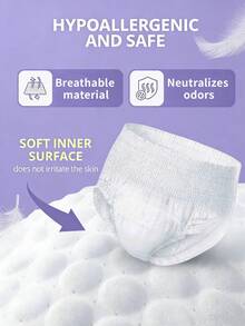 9/16 Pads, Menstrual Panties, Panty-Style Sanitary Napkins, Period Underwear, Disposable Underwear, Super Absorbent, Patented Design, Fresh And Comfortable, 3D Three-Dimensional Protection, Leak-Proof And Breathable, Highly Absorbent, Eliminates Odor, Ensures A Good Night's Sleep, Suitable For Business Trips, Menstruation, Postpartum, Post-Operative Care And Travel. - White - View 4