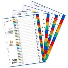 60pcs A4 Colorful Plastic Index Sheets 10/12/21/31 Pages Labeling Paper Binder Separators, Easy To Locate – Essential For Student & Office Organization - Multicolor - View 7